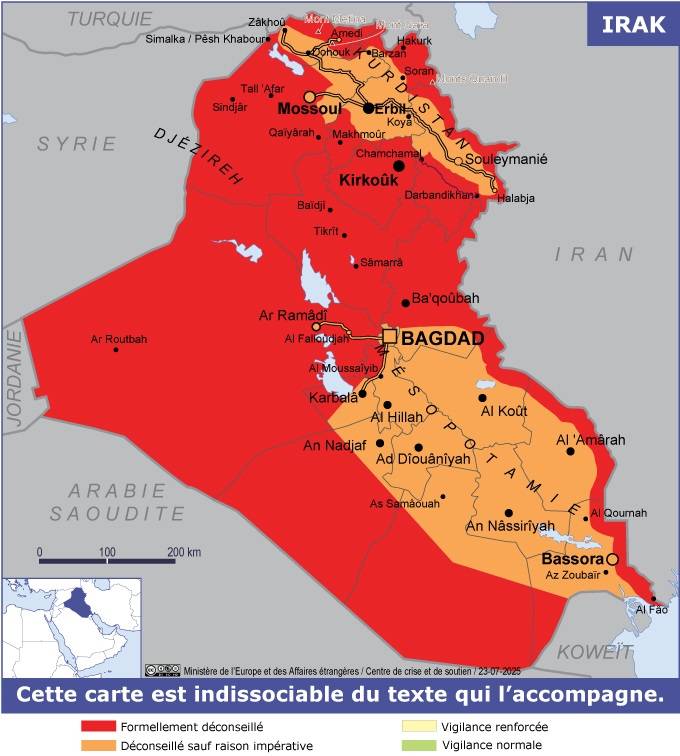 Consulter les conseils aux voyageurs de France Diplomatie